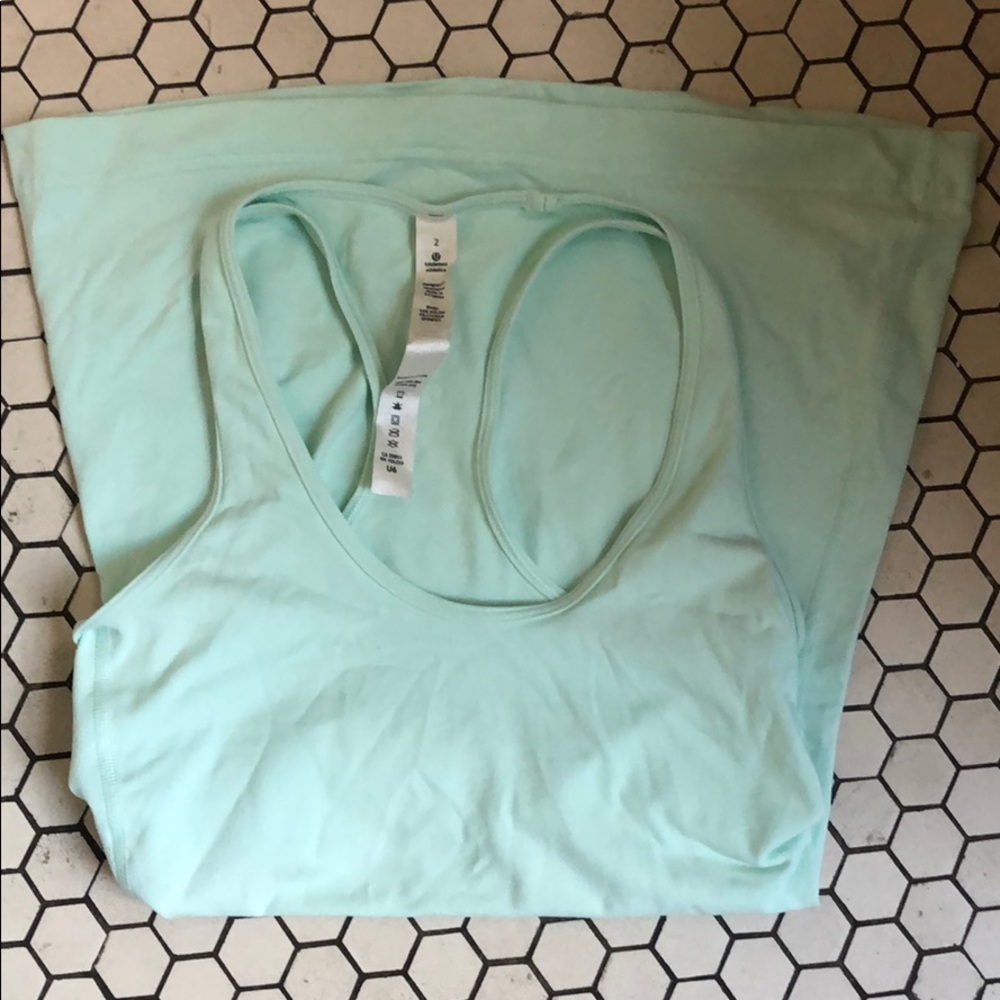 mint green lululemon tank